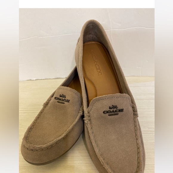 Coach Women's Mary Lock Up Tan Suede Driving Loafer Flats Size 7.5В Bran… - Picture 1 of 7